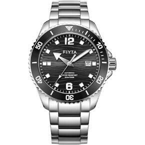 FIYTA Men's Mechanical Wristwatch, Voyage Series Men's Diver Watch, Manual Winding, 300M Water Resistant, 316L Steel, 3-Hand Date, Luminous, Rotating Bezel, 43MM in Saudi Arabia