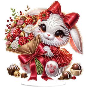 Eiflow Tabletop Special Diamond Art Kit Bird, Stand Up Diamonds Painting Kit for Adults Spring, DIY Acrylic Diamond Desk Placement Board Ornament in Kuwait