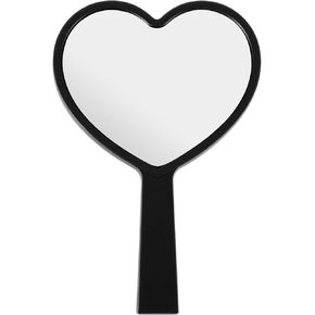 Heart Shaped Handheld Mirror Handheld Eyelash Mirror Cute Small Hand Mirror for Women Portable Heart Mirrors Handheld Drop-Resistant Travel Cosmetic Lash Mirrors for Girls Birthday Travel(Pink) in Saudi Arabia