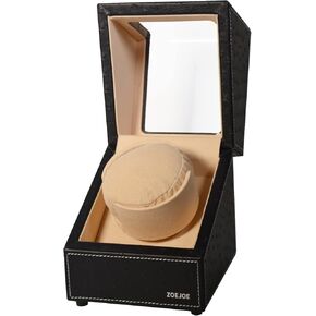 ZOEJOE ملفاف ساعة للساعات الأوتوماتيكية، ملفاف ساعة واحد مع 4 أوضاع، محول تيار متردد، أسود نعام in Kuwait