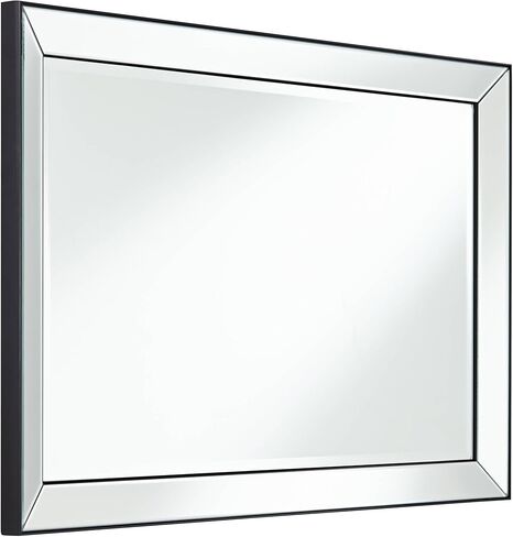 Uttermost Verne Matte Black Edging 24" x 38" Rectangular Wall Mirror in Saudi Arabia
