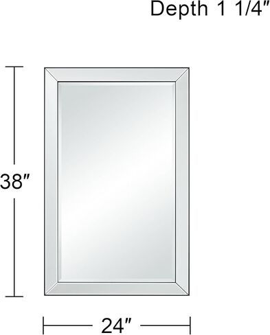 Uttermost Verne Matte Black Edging 24" x 38" Rectangular Wall Mirror in Saudi Arabia