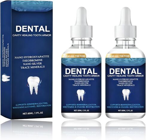 Cavity Healing Tooth Armor Liquid- Transparent Enamel Strengthening Formula with Hydroxyapatite, Supports Cavity Defense & Gum Health, Daily Oral Care Solution (2) in Saudi Arabia