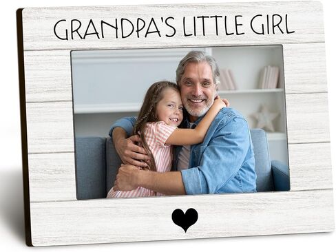 DUXMNAMG Grandpa 4x6 Picture Frame, Grandpa Photo Frame, Granddaughter Picture Frame, Gifts for Grandpa from Granddaughter Grandkids, Grandpa’s Little Girl Picture Photo Frames for Desk Shelf Decor in Kuwait