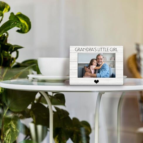 DUXMNAMG Grandpa 4x6 Picture Frame, Grandpa Photo Frame, Granddaughter Picture Frame, Gifts for Grandpa from Granddaughter Grandkids, Grandpa’s Little Girl Picture Photo Frames for Desk Shelf Decor in Kuwait
