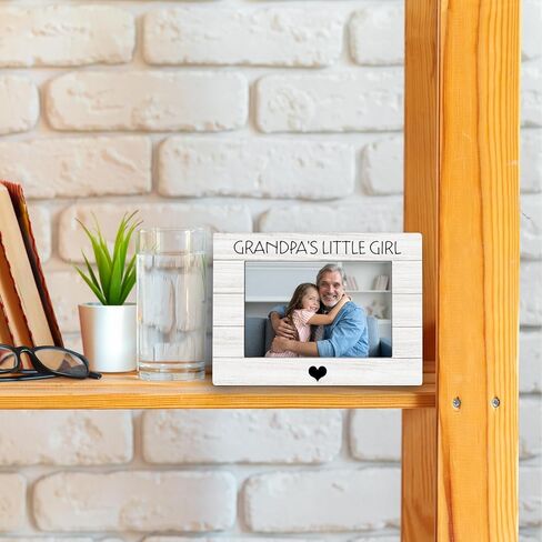 DUXMNAMG Grandpa 4x6 Picture Frame, Grandpa Photo Frame, Granddaughter Picture Frame, Gifts for Grandpa from Granddaughter Grandkids, Grandpa’s Little Girl Picture Photo Frames for Desk Shelf Decor in Kuwait