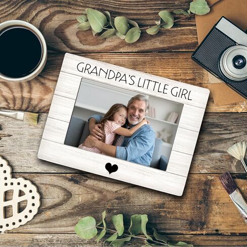 DUXMNAMG Grandpa 4x6 Picture Frame, Grandpa Photo Frame, Granddaughter Picture Frame, Gifts for Grandpa from Granddaughter Grandkids, Grandpa’s Little Girl Picture Photo Frames for Desk Shelf Decor in Kuwait