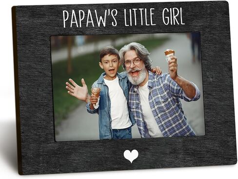 DUXMNAMG Grandpa 4x6 Picture Frame, Grandpa Photo Frame, Granddaughter Picture Frame, Gifts for Grandpa from Granddaughter Grandkids, Grandpa’s Little Girl Picture Photo Frames for Desk Shelf Decor in Kuwait