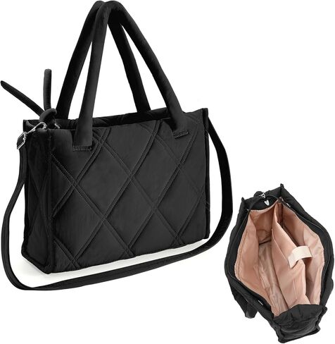 Apipi Lightweight Work Tote with Multiple Compartments - 12" x 16" Puffer Tote Bag for Women, Gifts for Teachers/Nurse in Saudi Arabia