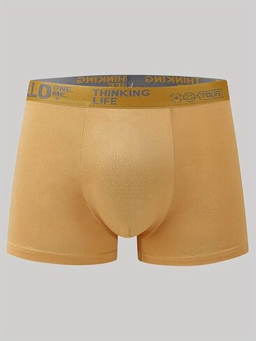 5PCS Hello Printed Men's Boxer Briefs, Soft And Comfortable, With High Elasticity And Breathable Design in Saudi Arabia