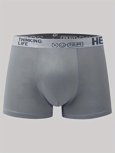 5PCS Hello Printed Men's Boxer Briefs, Soft And Comfortable, With High Elasticity And Breathable Design in Saudi Arabia