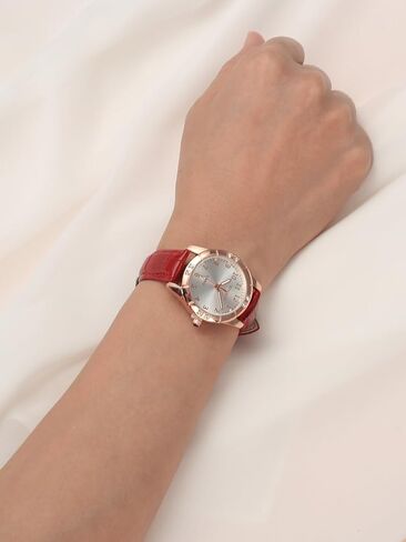 MANIFO Women Classic Arabic Numerals Analog Quartz Watch Leather Strap Luminous Wrist Watch for Ladies in Saudi Arabia
