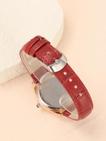 MANIFO Women Classic Arabic Numerals Analog Quartz Watch Leather Strap Luminous Wrist Watch for Ladies in Saudi Arabia