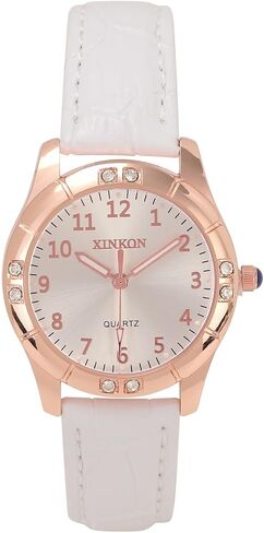 MANIFO Women Classic Arabic Numerals Analog Quartz Watch Leather Strap Luminous Wrist Watch for Ladies in Saudi Arabia