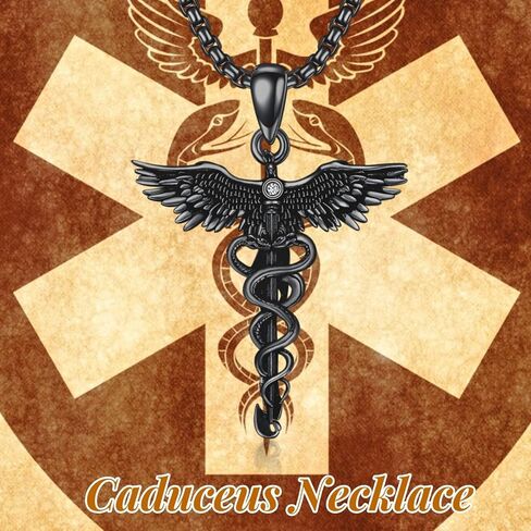 MEIDERBO Caduceus Necklace for Men Women 925 Sterling Silver RN Nurse Graduation Gift Phoenix Pendant Doctor Nurse Medicine Themed Jewelry Gifts for Nurses Day Dirthday in Saudi Arabia