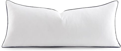 MIULEE Goose Feather Down 20x20 Pillow Insert Set of 2 with 100% Down-Proof Cotton Cover, Soft Fluffy Decorative Pillow for Sofa Bed Couch Living Room White in Saudi Arabia