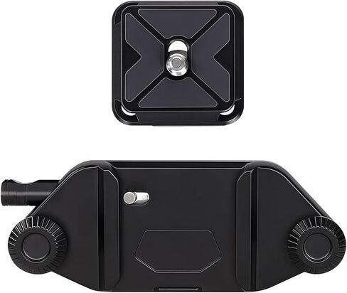 Premium Camera Clip Backpack Clip with Quick Release Plate, Aluminum Camera Clip Backpack Strap Camera Mount Holder with QR Clamp System for Canon, Sony, Nikon, Fuji, DSLR, Action Camera (Black) in Saudi Arabia