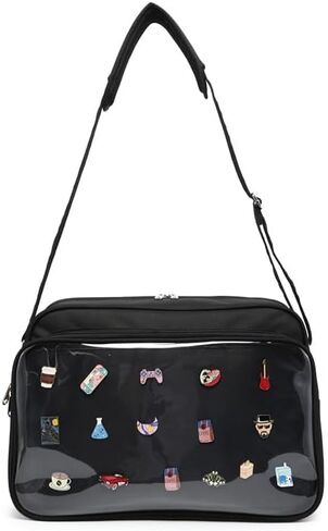 Messenger Ita Bag Canvas Pin Display Purse Crossbody Shoulder Bag for Womens in Saudi Arabia