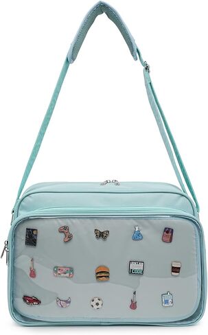 Messenger Ita Bag Canvas Pin Display Purse Crossbody Shoulder Bag for Womens in Saudi Arabia