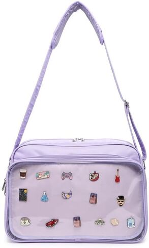Messenger Ita Bag Canvas Pin Display Purse Crossbody Shoulder Bag for Womens in Saudi Arabia