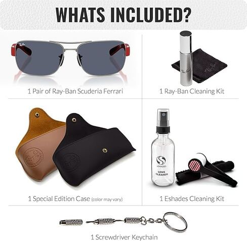 نظارات شمسية من مجموعة Ray-Ban RB3763M SCUDERIA FERRARI على شكل مربع للرجال والنساء مع مجموعة نظارات RAYBAN الرسمية in Kuwait