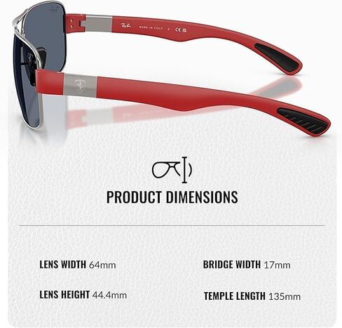 نظارات شمسية من مجموعة Ray-Ban RB3763M SCUDERIA FERRARI على شكل مربع للرجال والنساء مع مجموعة نظارات RAYBAN الرسمية in Kuwait