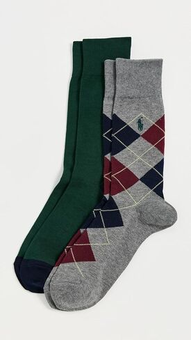 POLO RALPH LAUREN Men's Argyle Socks 2 Pack in Saudi Arabia