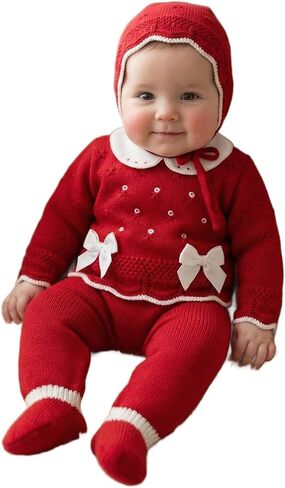 ملابس متماسكة من 3 قطع مع أقواس للأولاد والبنات - صنع في إسبانيا in Kuwait