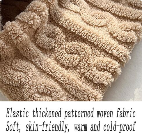 Winter Warm One-Piece Hat Elastic Soft Ear Protection Knitted Scarf Mask Hat Fleece Lined Beanie Hat for Womens in Saudi Arabia