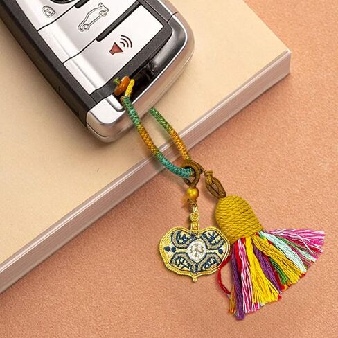 gamegalaxy Handmade Tassel Keychain for Car Keys, Purse, Bag Charm Accessory, Bohemian Fringe Pendant Gift in Saudi Arabia