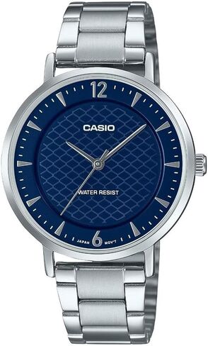 Casio LTP-VT04D-2A Women's Stainless Steel Blue Concave-Shaped Dial 3-Hand Analog Watch in Saudi Arabia