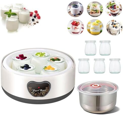 Probiotic Yogurt Maker with Fully Automatic -Yogurt Machine 42 Ozs Multi-Function for Home Organic Yogurt, Cheese, Fruit Wine (Basic) in Kuwait