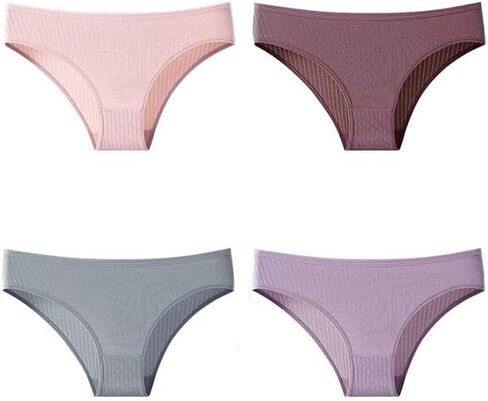 Women's Cotton Underwear Hipster Soft Stretch Bikini Panties 4 Pack in Saudi Arabia