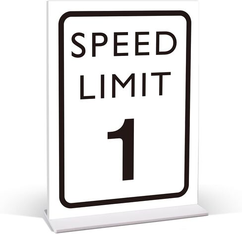 Race Car Birthday Decor, Speed Limit 3 Sign, Fast One, Race Car Birthday Party Decorations, 6x8 Inches Acrylic Sign with Stand, Let's Go Racing Party Supplies for Boy Race Fans in Saudi Arabia