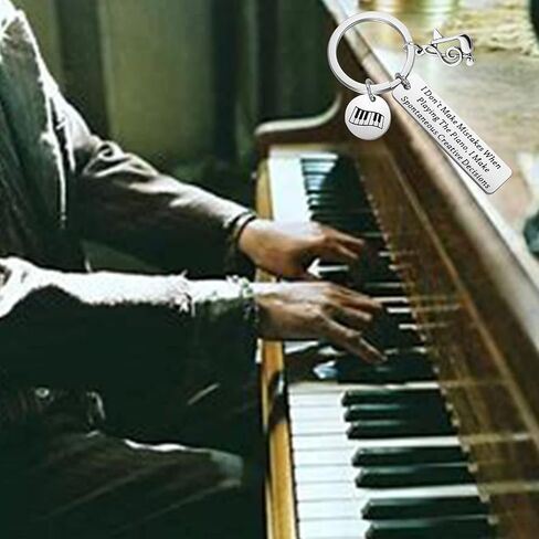 Zuo Bao Pianist Keychain Music Lover Gift Playing the Piano Keychain Piano Player Jewelry Musician Gift in Saudi Arabia