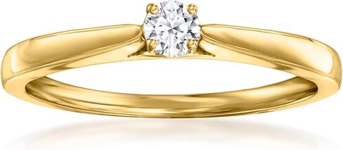 Ross-Simons 0.10 Carat Lab-Grown Diamond Solitaire Ring in 18kt Gold Over Sterling in Saudi Arabia