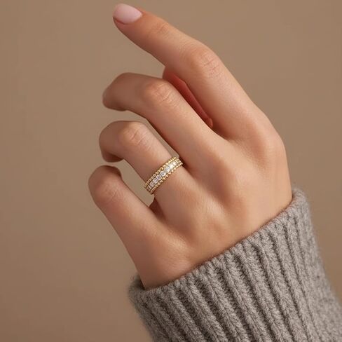 1pc Inlaid Zirconia Shiny Geometric Rings for Women Temperamental and Versatile Accessories Ladies Fine Jewelry Daily Life Dating Decor For Prom Party in Saudi Arabia