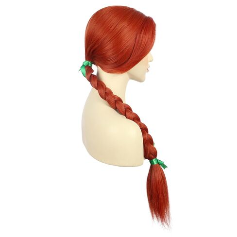 karlery Women Girl Long Red Ginger Braided Wig Princess Cosplay Wig Heat Resistant Synthetic Fiber Brethable Adjustable Size for Halloween Costume Party in Saudi Arabia