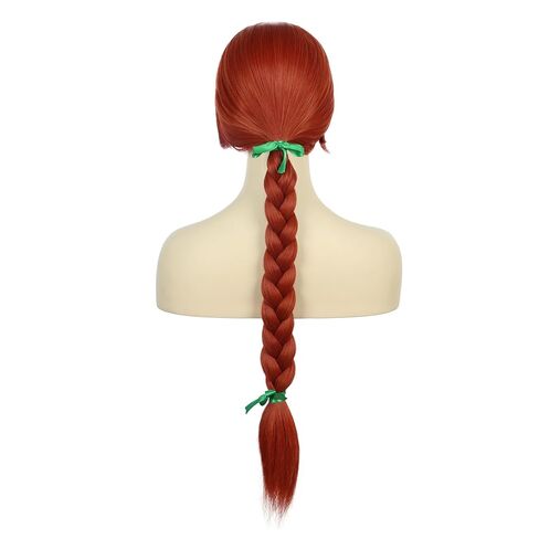 karlery Women Girl Long Red Ginger Braided Wig Princess Cosplay Wig Heat Resistant Synthetic Fiber Brethable Adjustable Size for Halloween Costume Party in Saudi Arabia