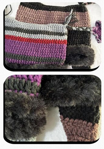 TYHOTULY Crochet Beanie Hat for Women Fall Winter Warm Y2k Alt Emo Cute Cat Ear Knitted Hat Grunge Clothes Skull Cap in Saudi Arabia