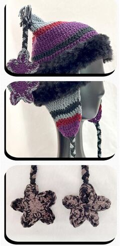 TYHOTULY Crochet Beanie Hat for Women Fall Winter Warm Y2k Alt Emo Cute Cat Ear Knitted Hat Grunge Clothes Skull Cap in Saudi Arabia