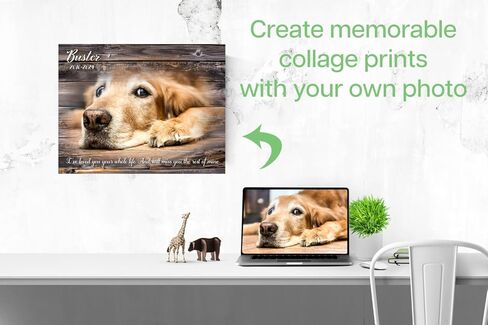 MUNDAZE Custom Pet Portrait Memorial Photo – Personalized Dog or Cat Loss Gift – Glossy Metal Print with Your Pet’s Photo – Sympathy Keepsake – Made and Shipped in USA in Saudi Arabia