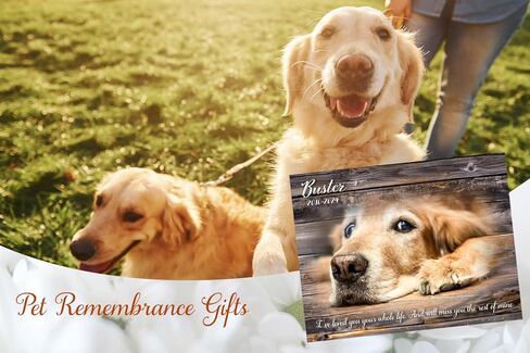 MUNDAZE Custom Pet Portrait Memorial Photo – Personalized Dog or Cat Loss Gift – Glossy Metal Print with Your Pet’s Photo – Sympathy Keepsake – Made and Shipped in USA in Saudi Arabia