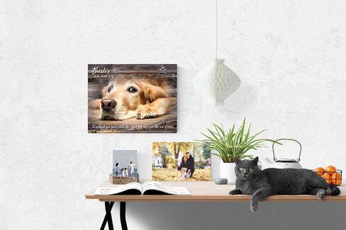MUNDAZE Custom Pet Portrait Memorial Photo – Personalized Dog or Cat Loss Gift – Glossy Metal Print with Your Pet’s Photo – Sympathy Keepsake – Made and Shipped in USA in Saudi Arabia