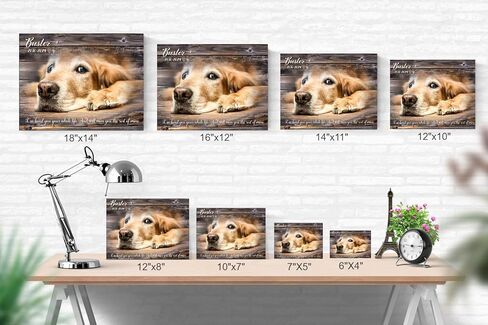 MUNDAZE Custom Pet Portrait Memorial Photo – Personalized Dog or Cat Loss Gift – Glossy Metal Print with Your Pet’s Photo – Sympathy Keepsake – Made and Shipped in USA in Saudi Arabia