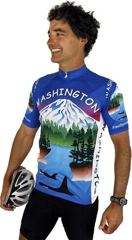 Free Spirit Wear Washington Short Sleeve Cycling Jersey in Saudi Arabia