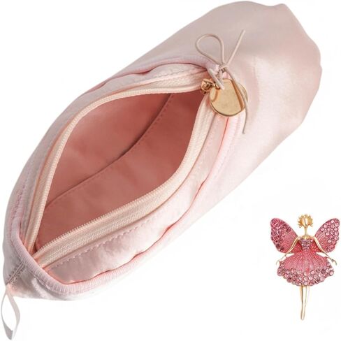 CXYANG Pink Ballet Dance Shoe Makeup Bag Recital Gifts for Girls Women, Ballerina Slipper Pouch Dancer Stuff (Pink1) in Saudi Arabia