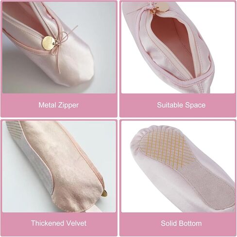 CXYANG Pink Ballet Dance Shoe Makeup Bag Recital Gifts for Girls Women, Ballerina Slipper Pouch Dancer Stuff (Pink1) in Kuwait