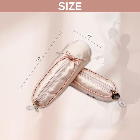 CXYANG Pink Ballet Dance Shoe Makeup Bag Recital Gifts for Girls Women, Ballerina Slipper Pouch Dancer Stuff (Pink1) in Kuwait