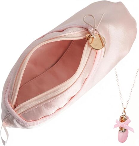 CXYANG Pink Ballet Dance Shoe Makeup Bag Recital Gifts for Girls Women, Ballerina Slipper Pouch Dancer Stuff (Pink1) in Kuwait